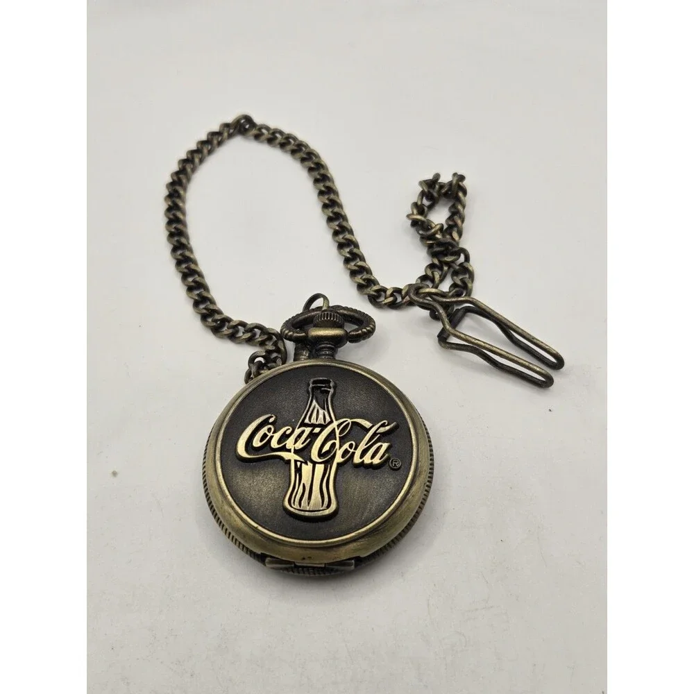 Coca-Cola Quartz Pocket Watch Retro/Vintage Style. New Battery